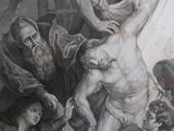 a painting of a man being nailed to the cross