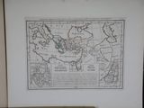 an old map of the middle east is displayed in a frame
