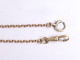 pair of gold plated chain with clasps on white background