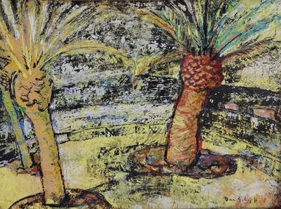 Dan SOLOJOFF (1908-1994), Palmiers de Saint-Raphael - Photo 1