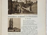 an old black and white photo of a page with pictures of buildings