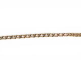 a close up of a chain on a white background