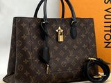 louis vuitton monogramet leather tote bag with gold hardware
