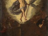 une image représentant un tableau d'un homme tenant une croix
