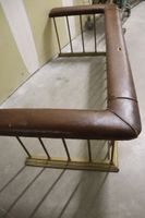 Siège de foyer "club fender" anglais en laiton et cuir havan… (photo 6)