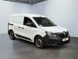 the white van is parked in a large room with a gray floor