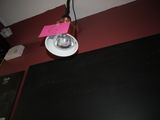 a light that is hanging from the ceiling in the room