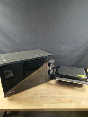 Lot de 2 articles, un micro-ondes hisense et un grill prince…
