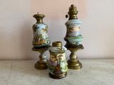 three vases that are sitting on a table