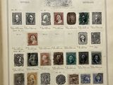 an old book with a bunch of different stamps on it
