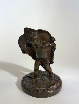 Ecole du XIXe siècle Enfant portant un cerf-volant - Photo 1