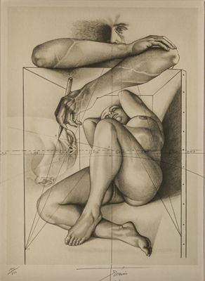une image représentant le dessin d'une femme assise à genoux