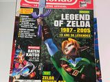 the cover of a magazine with a picture of the legend of zelda on it