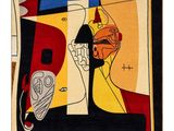 un tableau représentant une femme coiffée d'un chapeau