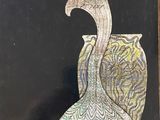 the cover of a book with a drawing of a vase on it