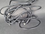 a bunch of wires that are tangled up on a table