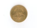an image of a gold coin on a white surface