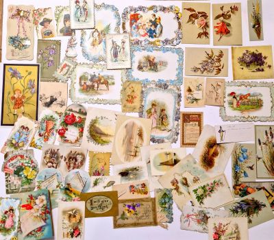 Important lot de plus 90 cartes postales de la Belle époque.