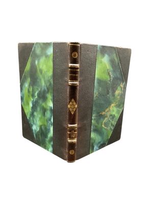 a book that has a green cover on it