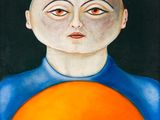 une image représentant un tableau d'un homme tenant une orange dans la main