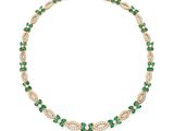 un collier d'émeraudes et de diamants, signé Van Cleef