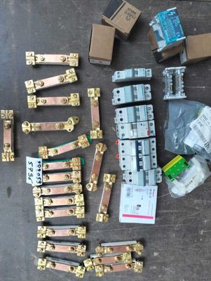 a lot of different types of electrical equipment on a table