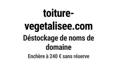 Nom de domaine toiture-vegetalisee.