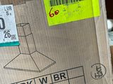 a cardboard box with a label on it sitting on top of a table