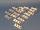 gold plated brass tube connectors, set of 10