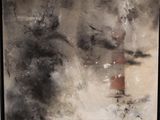a painting of a lighthouse in the middle of a storm