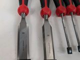 six different types of screwdrivers on the table