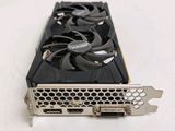a close up of a video card on a white surface