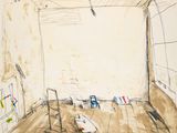 dessin représentant une pièce avec une chaise et une table