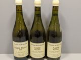 trois bouteilles de vin posées sur une table, l'une à côté de l'autre