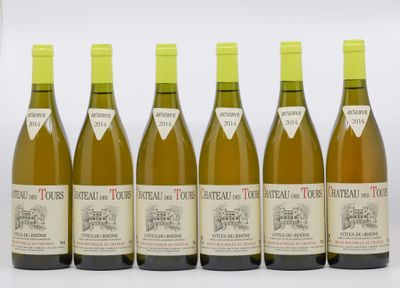 six bouteilles de vin sont alignées sur une surface blanche