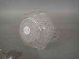 a plastic cup that is sitting on a table