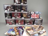 many star wars action figures on display in the box