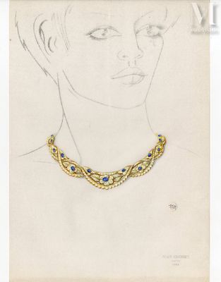 Jean CLOSSET Ensemble de 16 dessins figurant des études de b…