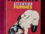 un livre rouge sur lequel figure l'image d'une femme