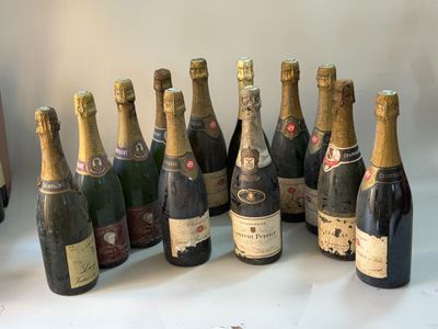12 bouteilles Champagne divers LAURENT PERRIER, BARRIER, LEG…