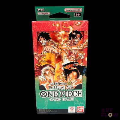 the box for the one piece card game has a picture of the characters on it