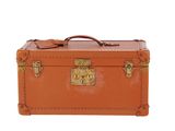 louis vuitton orange monograme leather trunk