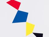 an image of a painting of three triangles on a white background