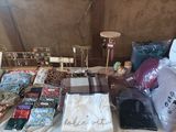 a table with a lot of items on it