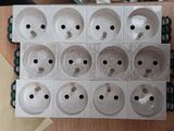 a lot of electrical outlets that are on the table