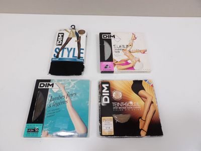 DIM - Lot de 4 collants taille 3/4 - Neufs - emballages abîmés - diffé - Photo 1