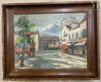 une peinture sur le mur d'un immeuble représentant un cheval et une calèche