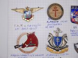 many different types of badges on a piece of paper