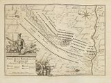 an old map of the battle of waterloo in the middle of the 18th century
