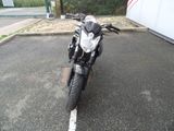 a motorcycle that is parked in the parking lot